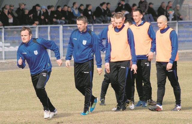 Piłkarze Mazovii Rawa Mazowiecka przygotowują się do meczu z Unią Skierniewice