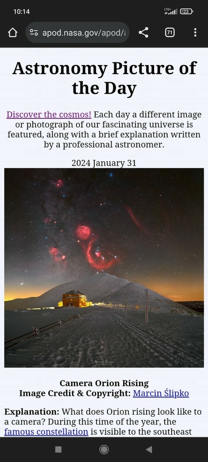O tytuł Astronomicznego Zdjęcia Dnia ubiegają się tysiące...