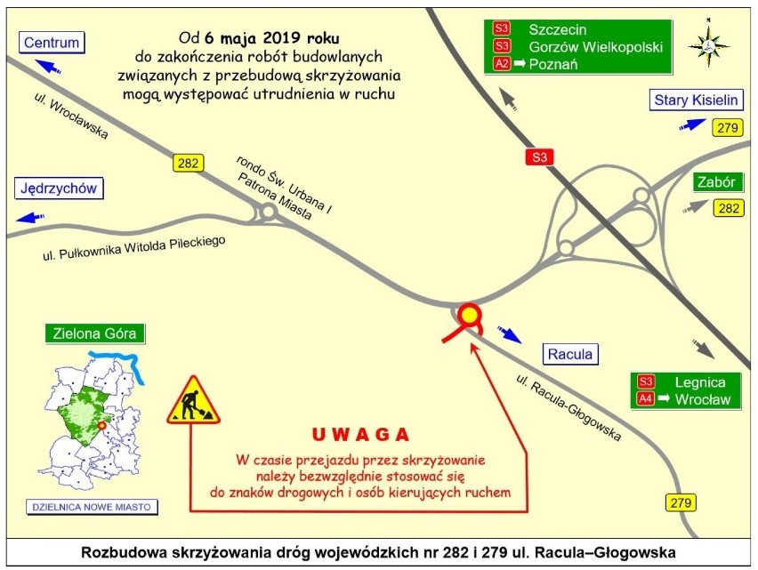 Rozbudowa skrzyżowania w Raculi rozpocznie się w...