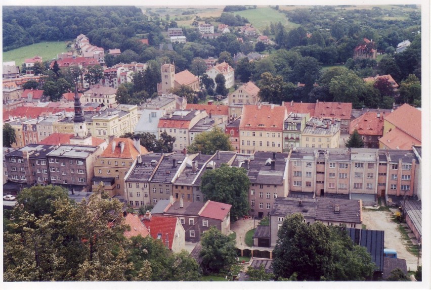 Widok z wieży zamku w Bolkowie