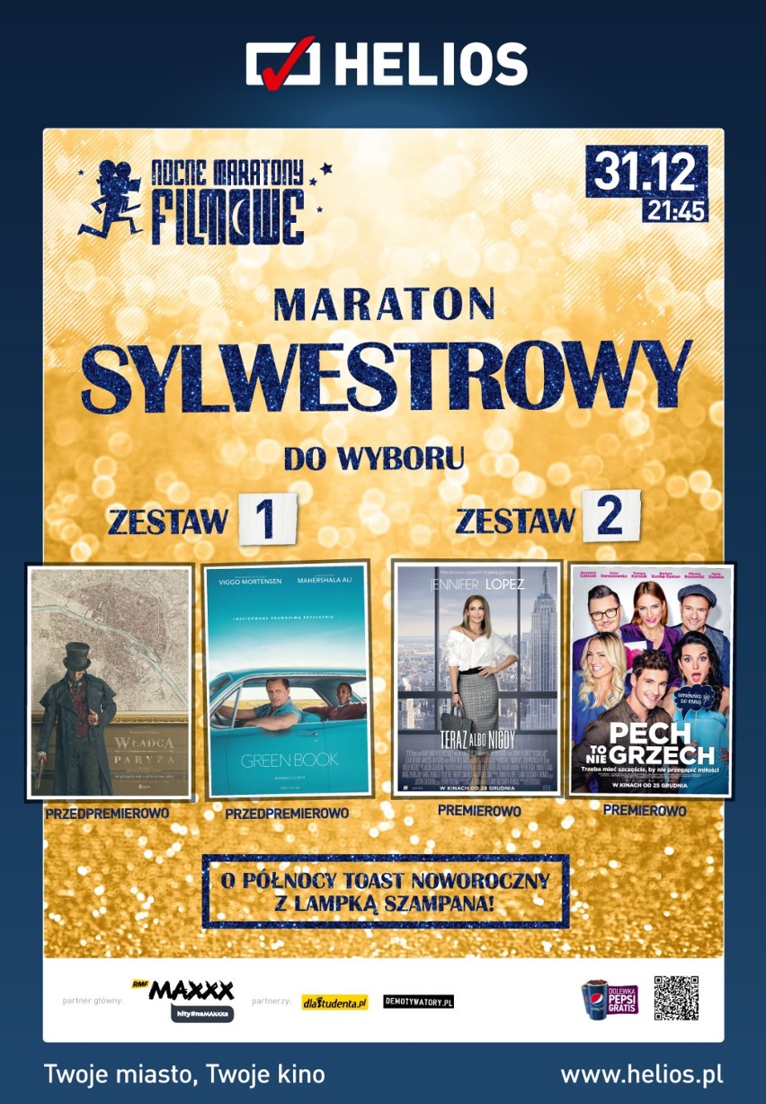 Helios w Libero Katowice zaprasza na filmowy Maraton Sylwestrowy!