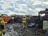 Pożar w gminie Lisków. W akcji 17 zastępów straży pożarnej. ZDJĘCIA