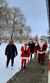 Święty Mikołaj z wizytą w Przedszkolu im. Koziołka Matołka w Wyszynach. 