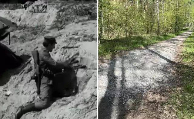 Sławomir Szeliga często odwiedza miejsca związane z serialem "Czterej pancerni i pies".

Wraz ze swoją rodziną (żoną Agnieszką i synem Kacprem) plenerów znanych z serialu "Czterej pancerni i pies" poszukiwał między innymi w Bydgoszczy, w Kujawsko-Pomorskiem oraz na Dolnym Śląsku. Tym razem wybrał się na Mazowsze, a dokładnie na drogę między Wólką Radzymińską a dworcem kolejowym Dąbkowizna w gminie Nieporęt.

Tak wygląda miejsce, w którym znajdował się okop Gustlika w serialu "Czterej pancerni i pies". Szczegóły znajdziecie w naszej galerii >>>>