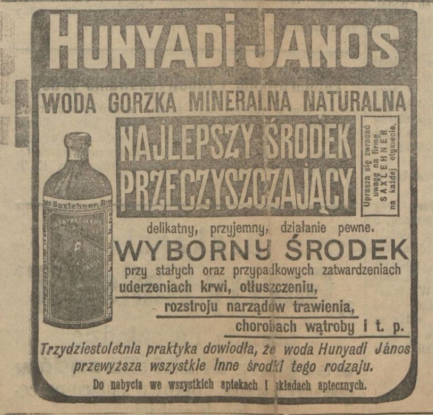 Rewelacyjny środek na niemiłe dolegliwości. "Gazeta Kaliska"...