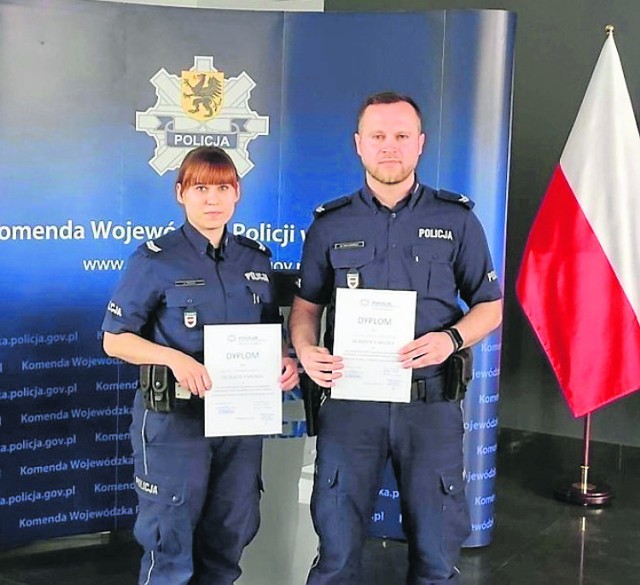 St. sierż. Dominika Mucha i st. sierż. Marcin Walkiewicz