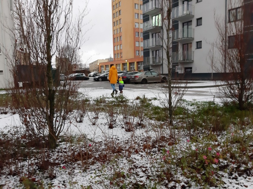 Śnieg w Świnoujściu! Po raz pierwszy w tym roku w mieście...