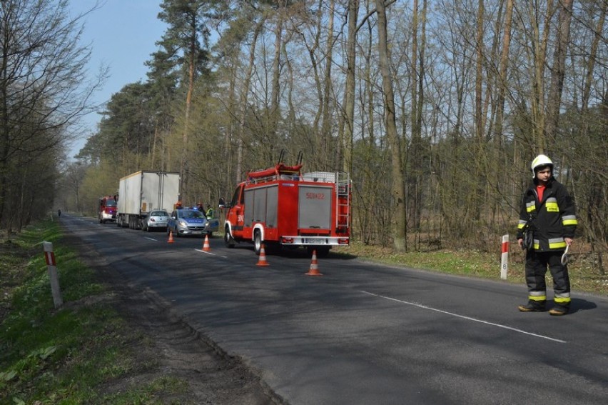 Wypadek na 473 pomiędzy Porczynami a Krępą