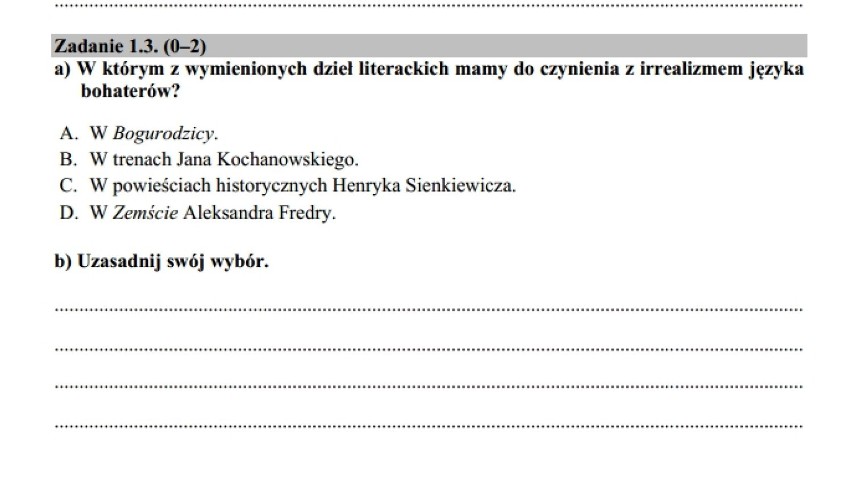 Matura próbna: arkusze z polskiego