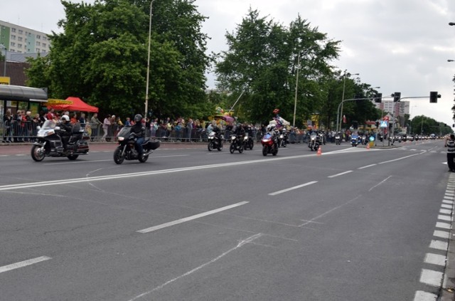 Motocykliści na swoich maszynach pokazali się na ulicy Szczecińskiej w Stargardzie.