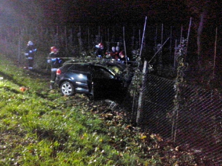 Wypadek w Miłobądzu. Audi A3 wpadło do rowu [ZDJĘCIE]