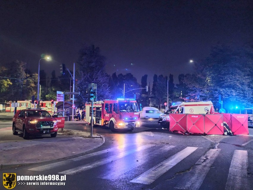 Śmiertelny wypadek na Trakcie Konnym w Gdańsku. W środę, 16.09.2020 r. zginął ok. 30-letni rowerzysta