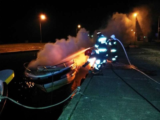 Pożar łodzi we Fromborku