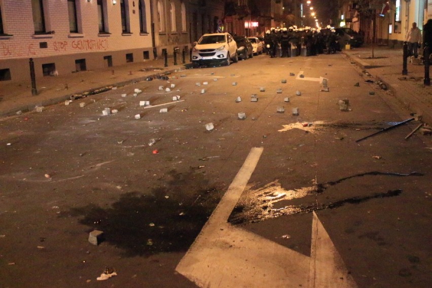 Zaatakowano skłot przy ul. Skorupki [zdjęcia]