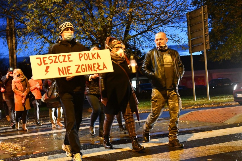 Czwartkowy protest kobiet w Kostrzynie nad Odrą odbył się w...