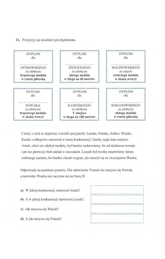 Sprawdzian trzecioklasisty - matematyka (arkusz - M2)