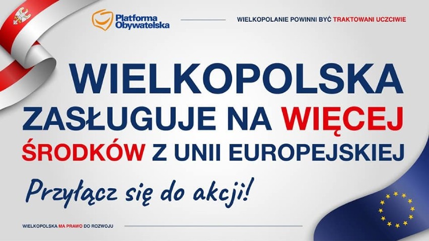 Opozycja chce ponad dwukrotnie większego przydziału unijnych pieniędzy dla Wielkopolski. Specjalny konwój ruszył w trasę po regionie