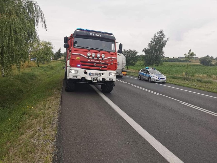 Groźne zdarzenie na drodze krajowej nr 15 między Gnieznem a...
