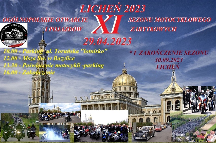 Zlot motocyklowy w Licheniu 2023. XI Ogólnopolskie Otwarcie...