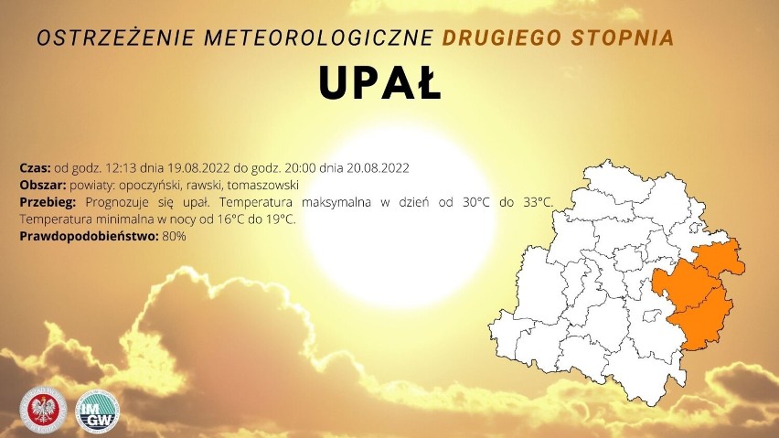 Wysokie temperatury utrzymają się do jutra. Ostrzeżenie IMGW przed upałami dla regionu!