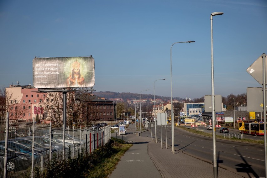 Billboard z Jezusem Chrystusem w Wałbrzychu [ZDJĘCIA 25.11.2020] 