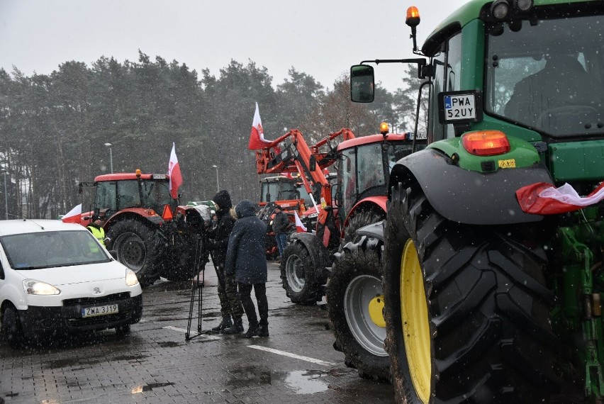 Protest rolników. Zablokowana krajowa jedenastka w Budzyniu