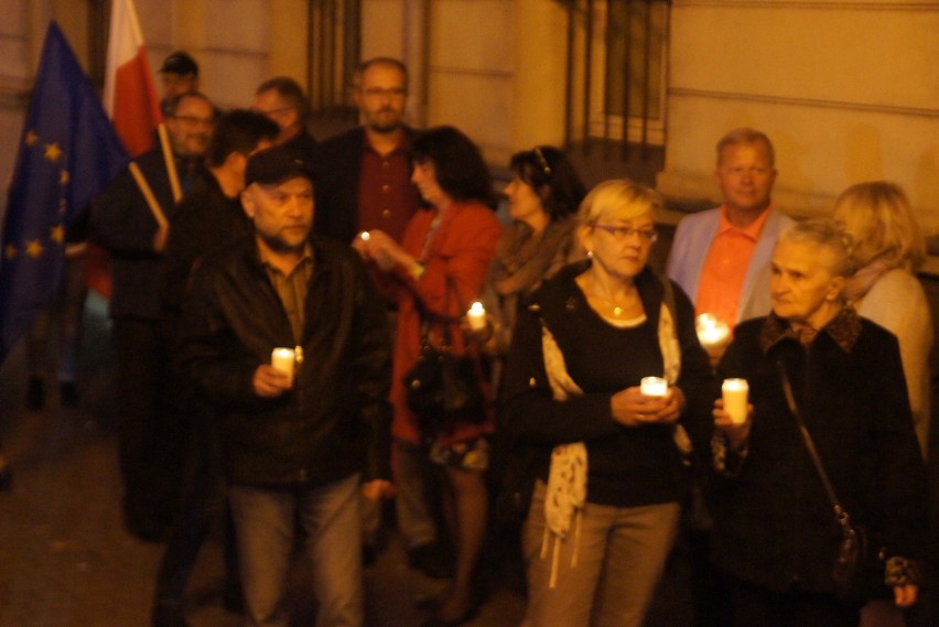 Protest przed sądem w Kaliszu