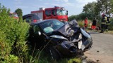 Barzowice - Wicie: Zderzenie samochodu z przyczepą traktora [ZDJĘCIA] - 30.07.2019 r. - dziecko opatrywane