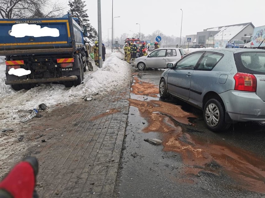 Zderzenie na drodze krajowej nr 7 w Leźnie - były utrudnienia w ruchu