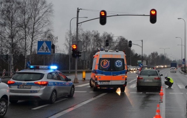Wypadek na krajowej szóstce w Wejherowie