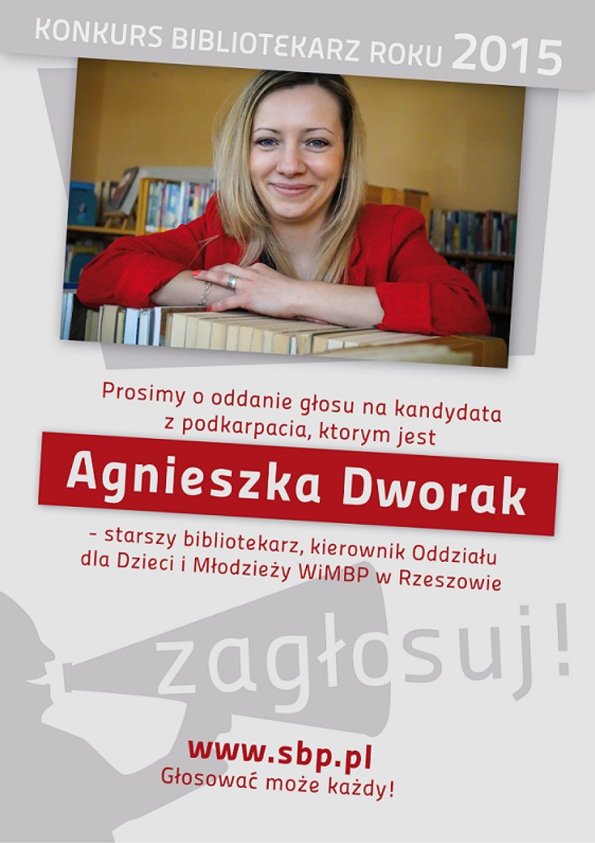 Ogólnopolski Konkurs Bibliotekarz Roku 2015. Zagłosujmy na rzeszowiankę!