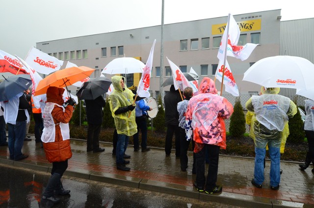 Protest w Twining and Company w Swarzędzu