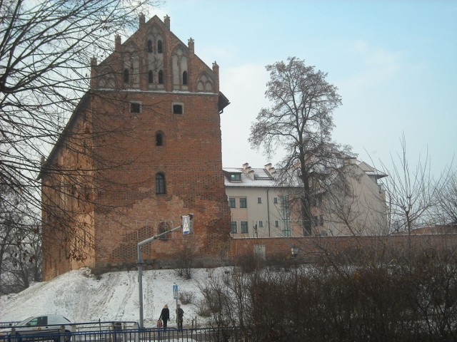 Widok na zamek od północy. Widać fragment murów obronnych, główny budynek i "przybudówkę". Więcej zdjęć w serwisie Wiadomości24.pl
Fot.A.Chorążewicz