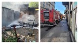 Pożar na ul. Cyganka we Włocławku. W akcji 3 zastępy straży pożarnej [zdjęcia]