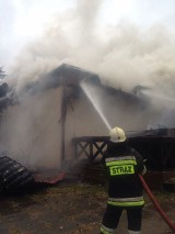 Pożar w Borzechowie: kilkugodzinna akcja strażaków [ZDJĘCIA]