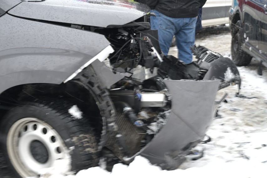 Wypadek trzech samochodów w Maruszy pod Grudziądzem