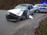 Zderzenie samochodu osobowego i ciężarowego na drodze między Sopieszynem i Wejherowem [ZDJĘCIA]