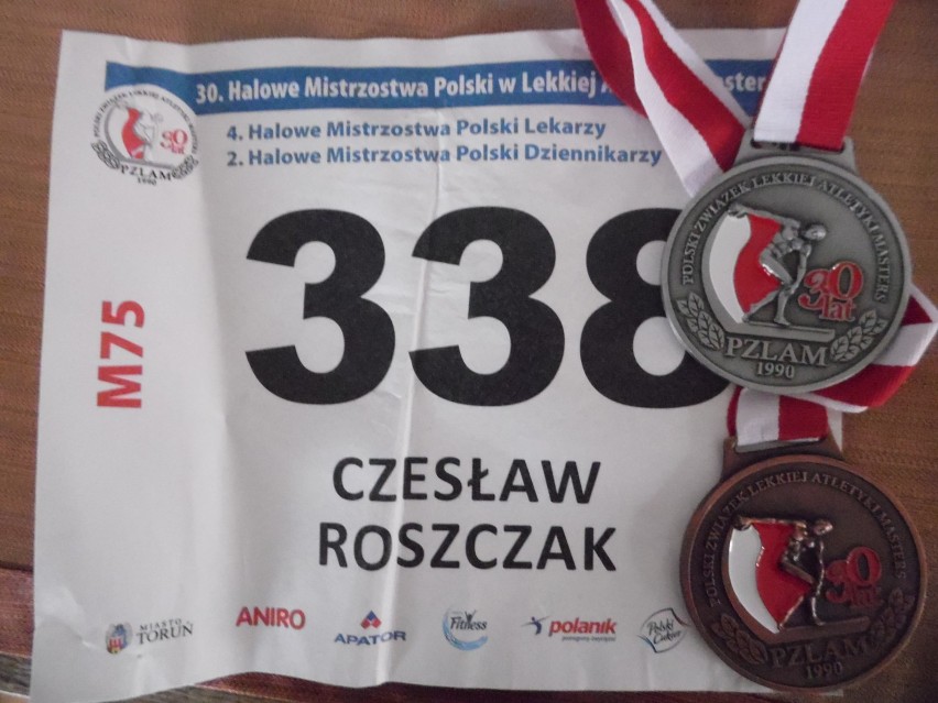 Czesław Roszczak zajął II miejsce w 30. Halowych Mistrzostwach Polski Masters w Lekkiej Atletyce [ZDJĘCIA]