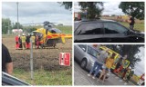 Wypadek przy pracach budowlanych na terenie Krośniewic. Lądował śmigłowiec LPR [ZDJĘCIA]