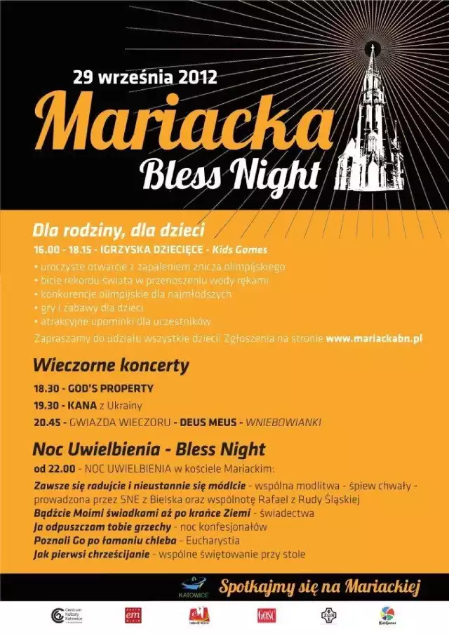 Mariacka Bless Night to organizowany po raz drugi w Katowicach wiecz&oacute;r uwielbienia