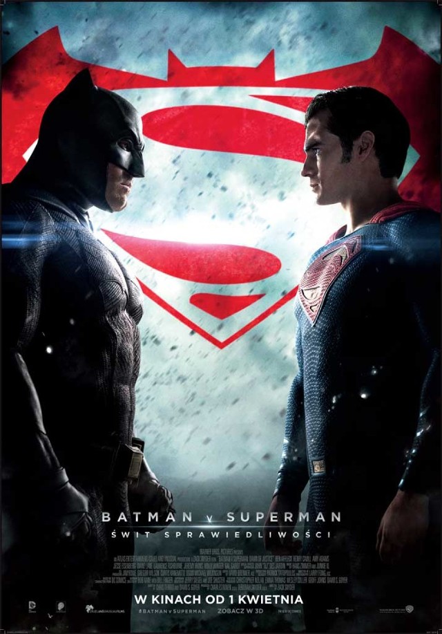 To będzie absolutny hit filmowy tej wiosny! Superman przybywa do Gotham, prowokując walkę z rycerzem miasta, Batmanem. Wobec konfliktu między superbohaterami, pojawia się nowy wróg. Ludzkość staje w obliczu śmiertelnego niebezpieczeństwa. Czy Batman i Superman zjednoczą siły przeciw wspólnemu wrogowi?

Przedpremierowe pokazy:
-&nbsp;Cinema City - 28-29 marca (na tych, którzy film chcą obejrzeć jako „pierwsi z pierwszych”, podczas specjalnych pokazów w IMAX już 27 marca czeka wyjątkowy prezent w postaci limitowanej edycji plakatów filmu)
-&nbsp;Helios - 28-29 marca
-&nbsp;Silver Screen - 28-29 marca