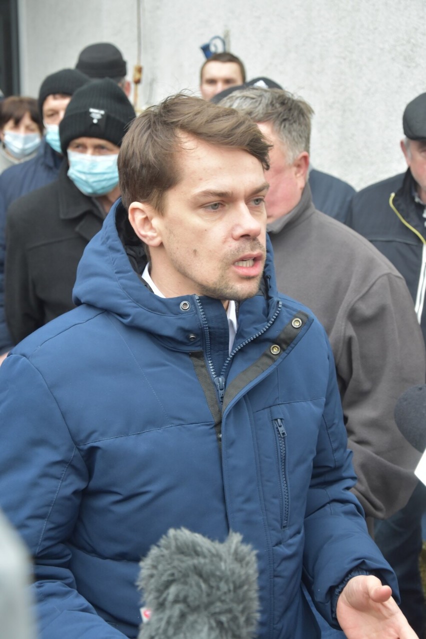 Michał Kołodziejczak w Rypinie. Lider Agrounii mówił o pomocy dla rolników pokrzywdzonych przez upadek ROTR-u
