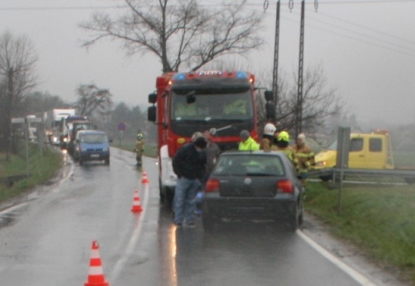 Wypadek na drodze krajowej 44 w Palczowicach