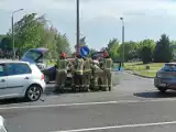 Zderzenie trzech samochodów w Radomiu. Na miejscu była straż pożarna. Zobacz zdjęcia