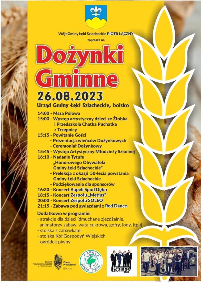 Dzieje się w weekend 25-27 sierpnia w Piotrkowie i powiecie. Dożynki, targi rolnicze, koncerty, pikniki!