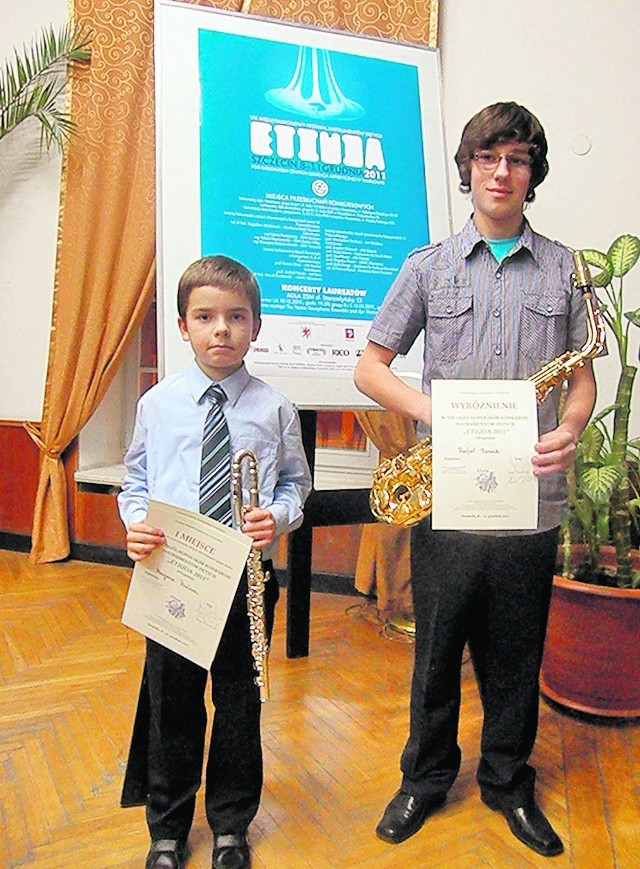 Dwaj laureaci, Magnus Poulsen i Rafał Bronk