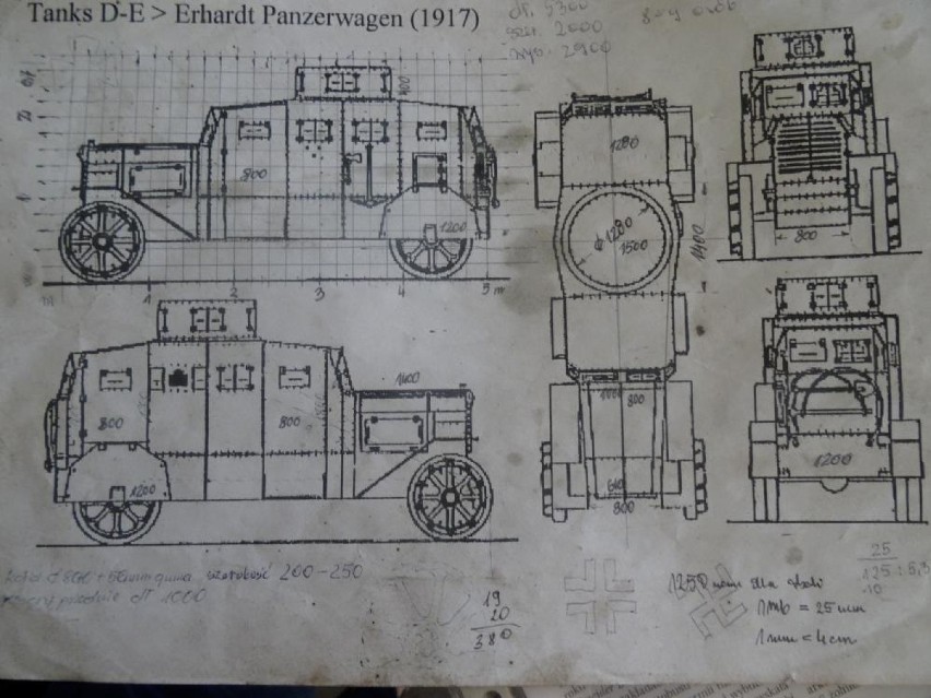 Stanisław Ornoch z Budzynia wraz z kolegami buduje wóz pancerny, kopię Ehrhardt M17 