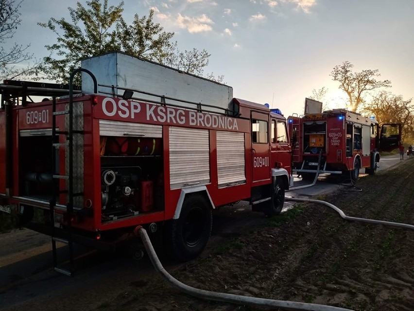 Pożar samochodu na trasie Przylepki-Brodnica