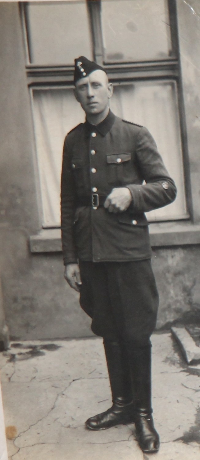 Franciszek Kaczmarek w mundurze niemieckiej policji