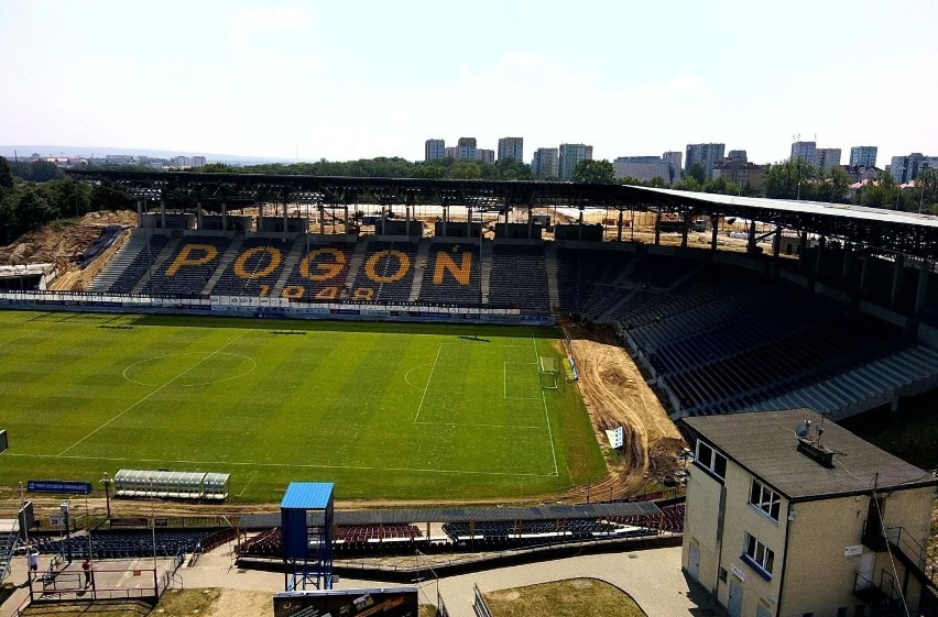 Stadion Pogoni - stan 27 czerwca 2020.